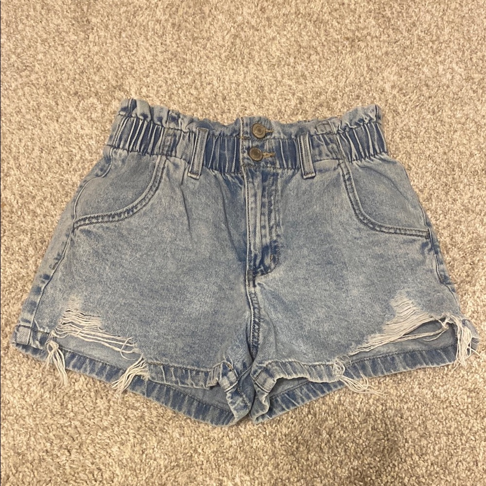 So High Rise Mom Jean Shorts